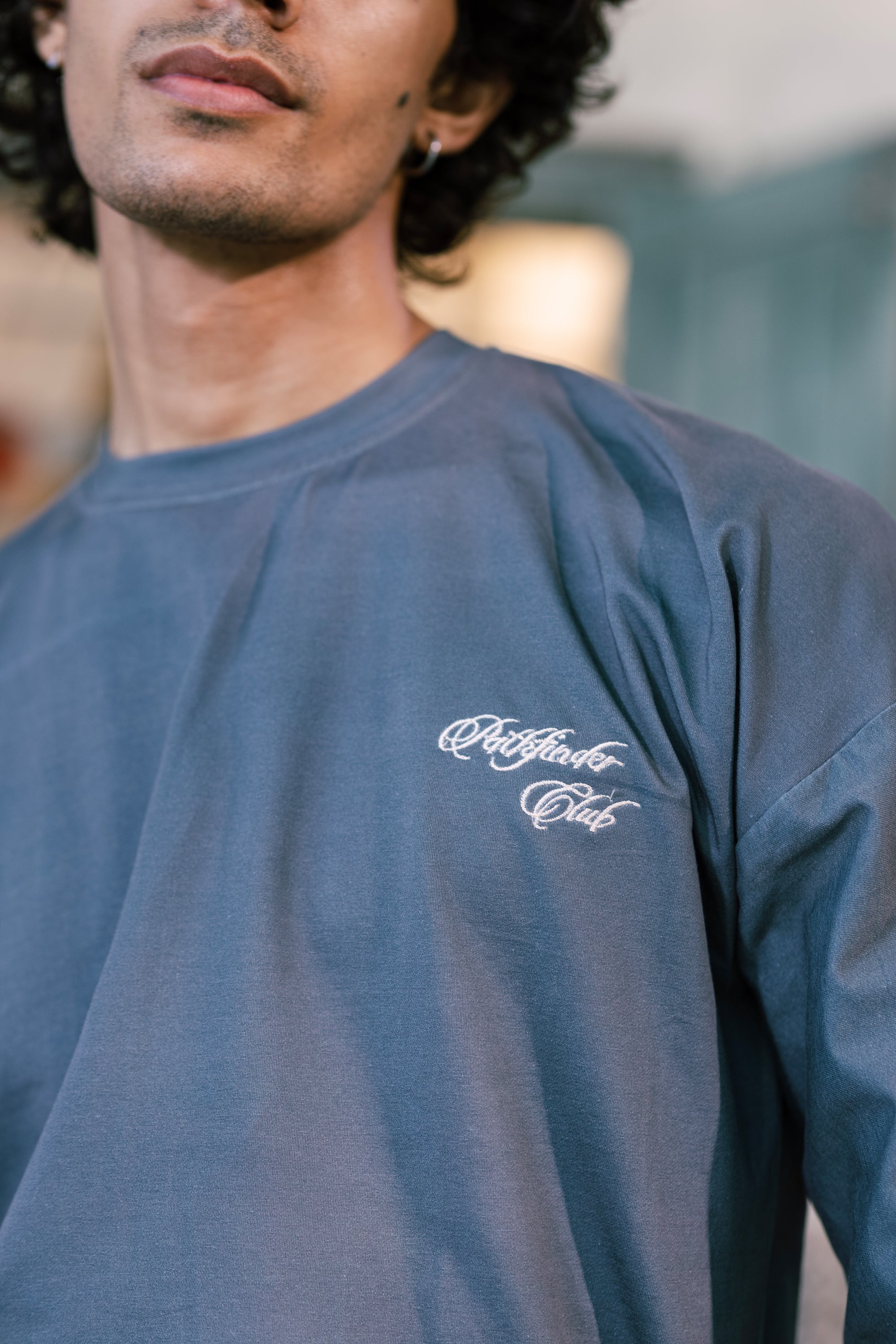Pathfinder Club Embroidered Oversized T-Shirt – Forest Shadow