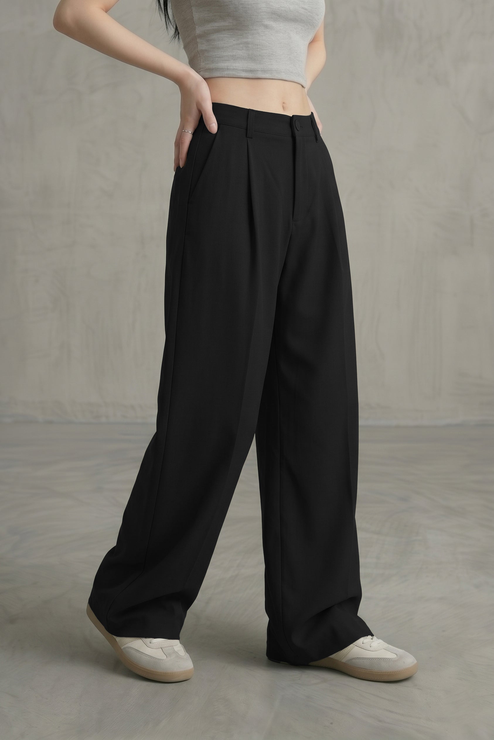 The Velour Pleated Trousers