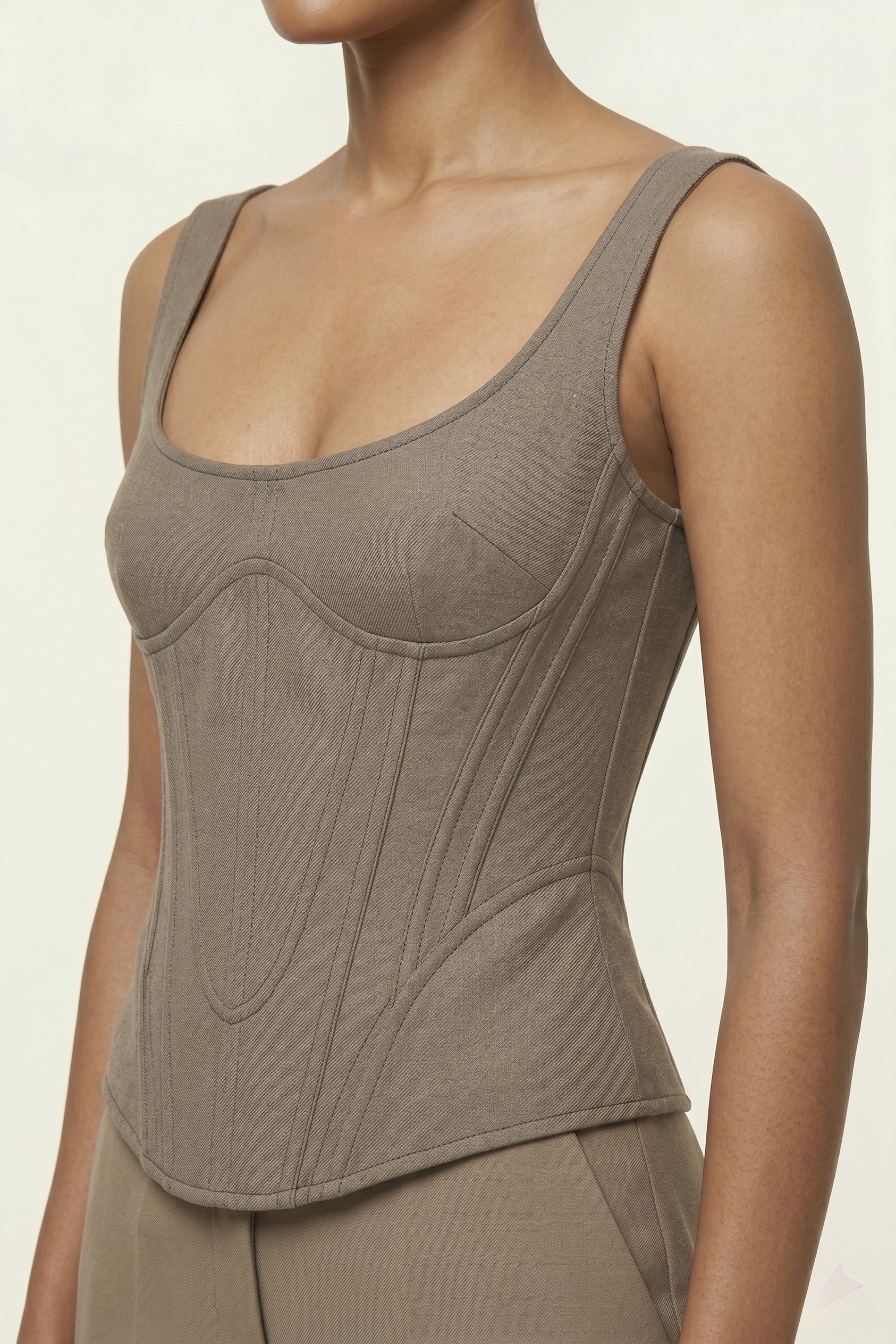 The Aurea Corset Top — Mocha Mist