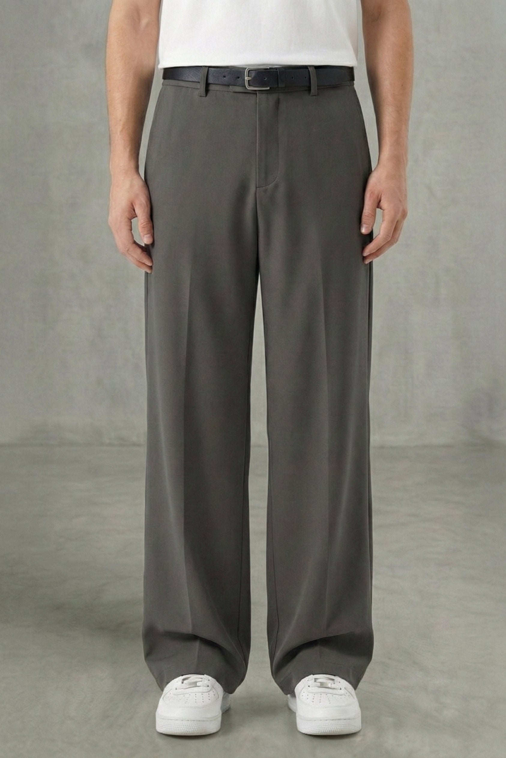 GRAPHITE GREY KOREAN PANTS