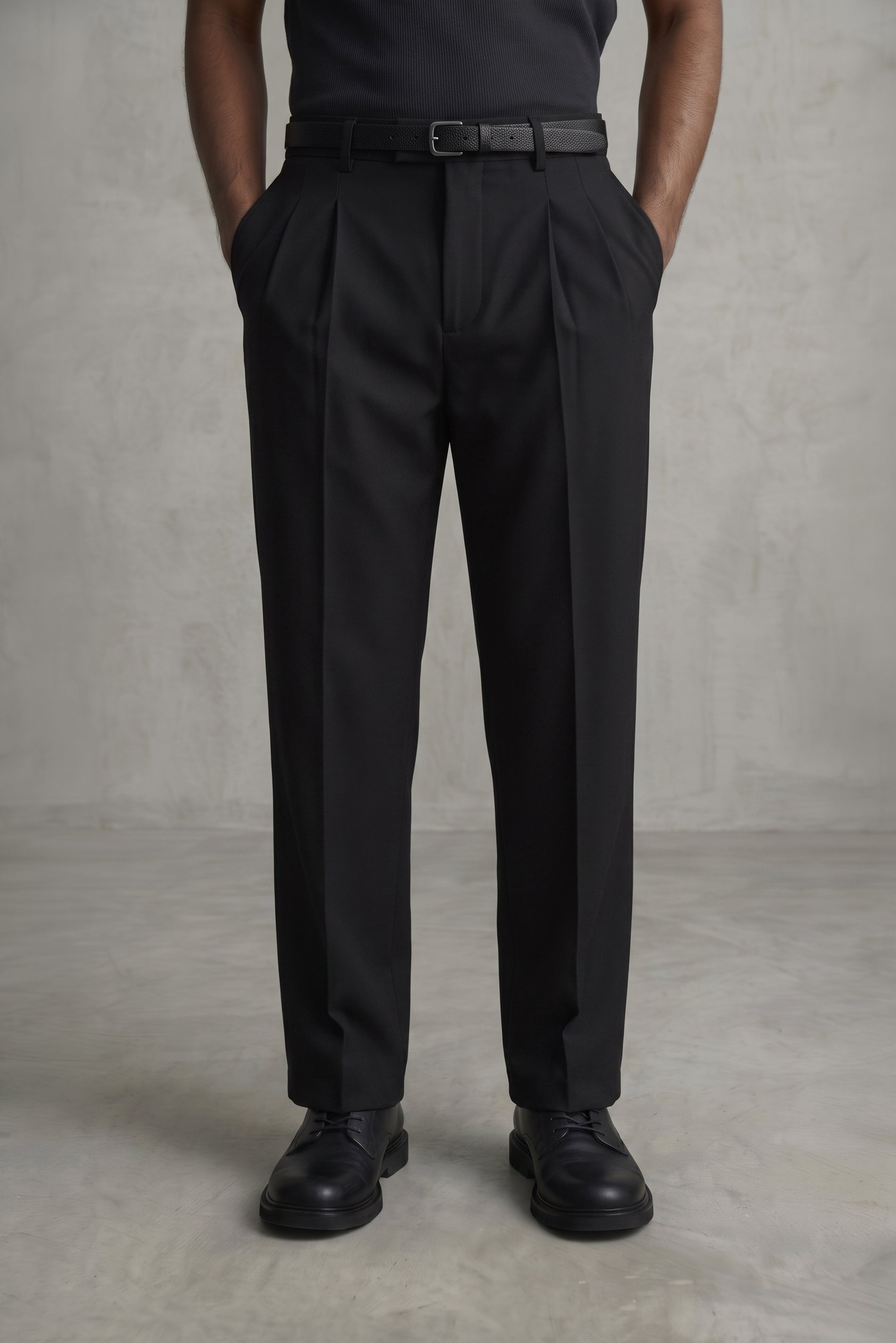 The Alden Pleated Trousers — Onyx