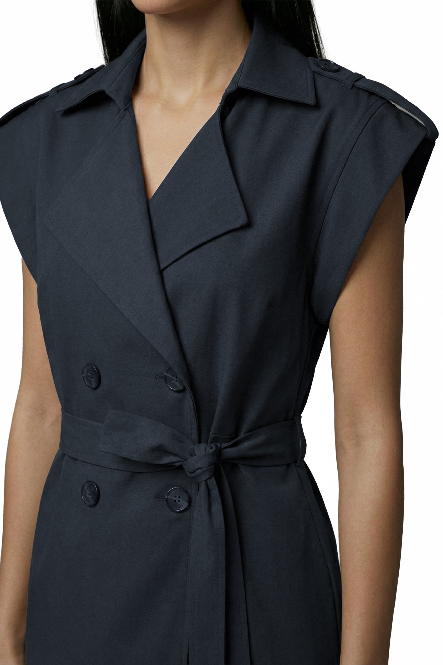 The Nocturne Belted Trench Dress