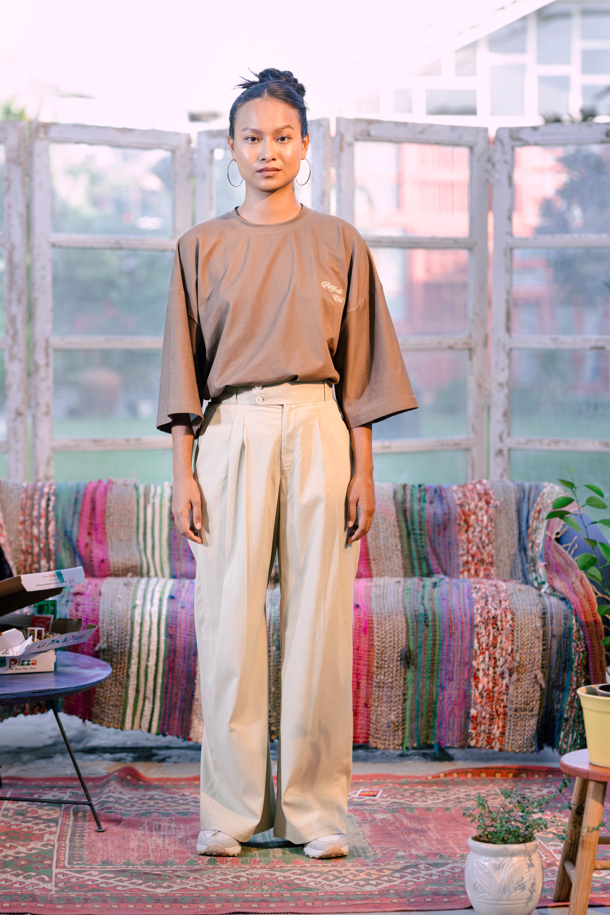 Pathfinder Club Pleated Korean Pants – Ember Dune