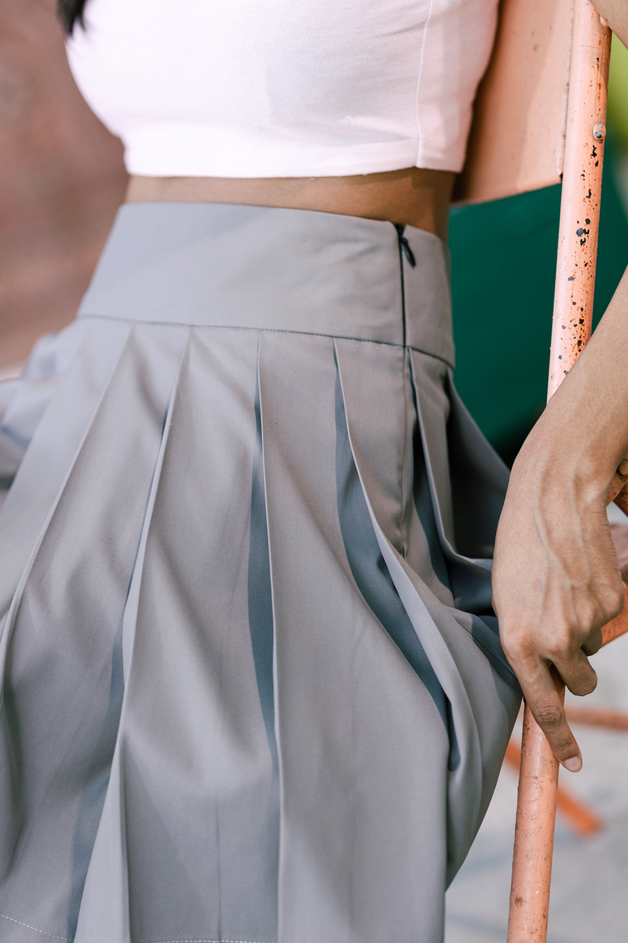 Solution Living Korean Pleated Skirt – Asphalt Dream