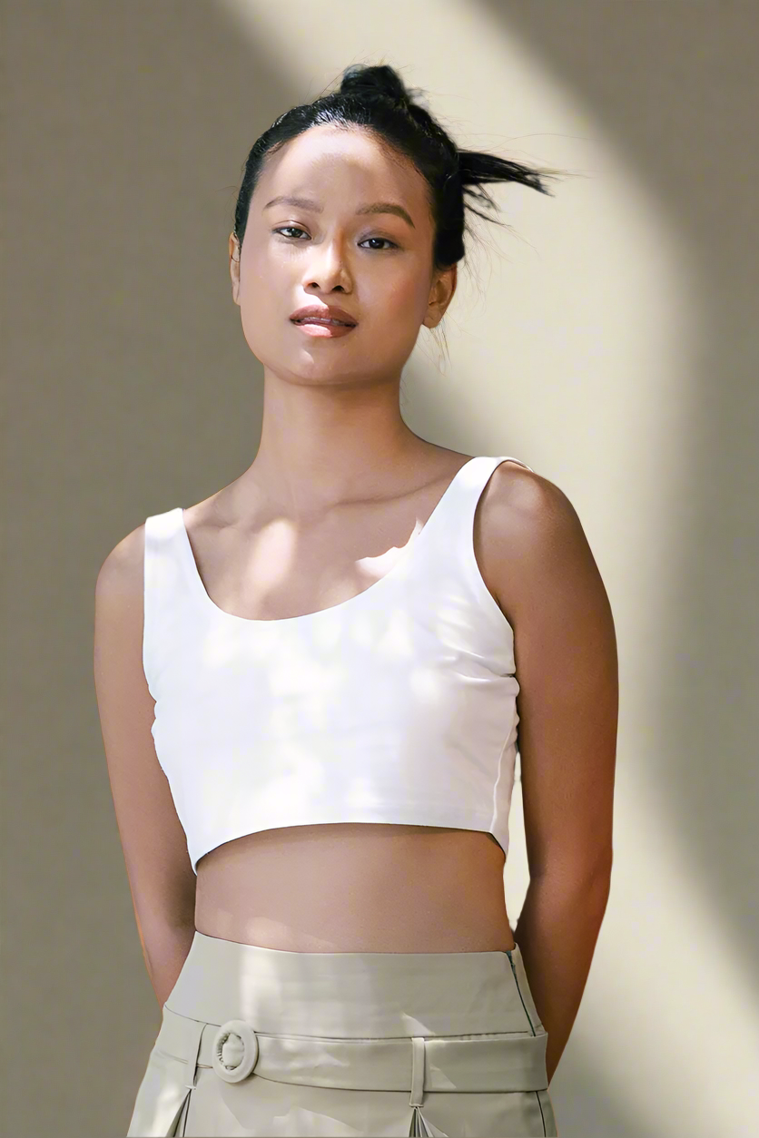 Solution Living Scoop-neck Sports Bra – Cloud Cream