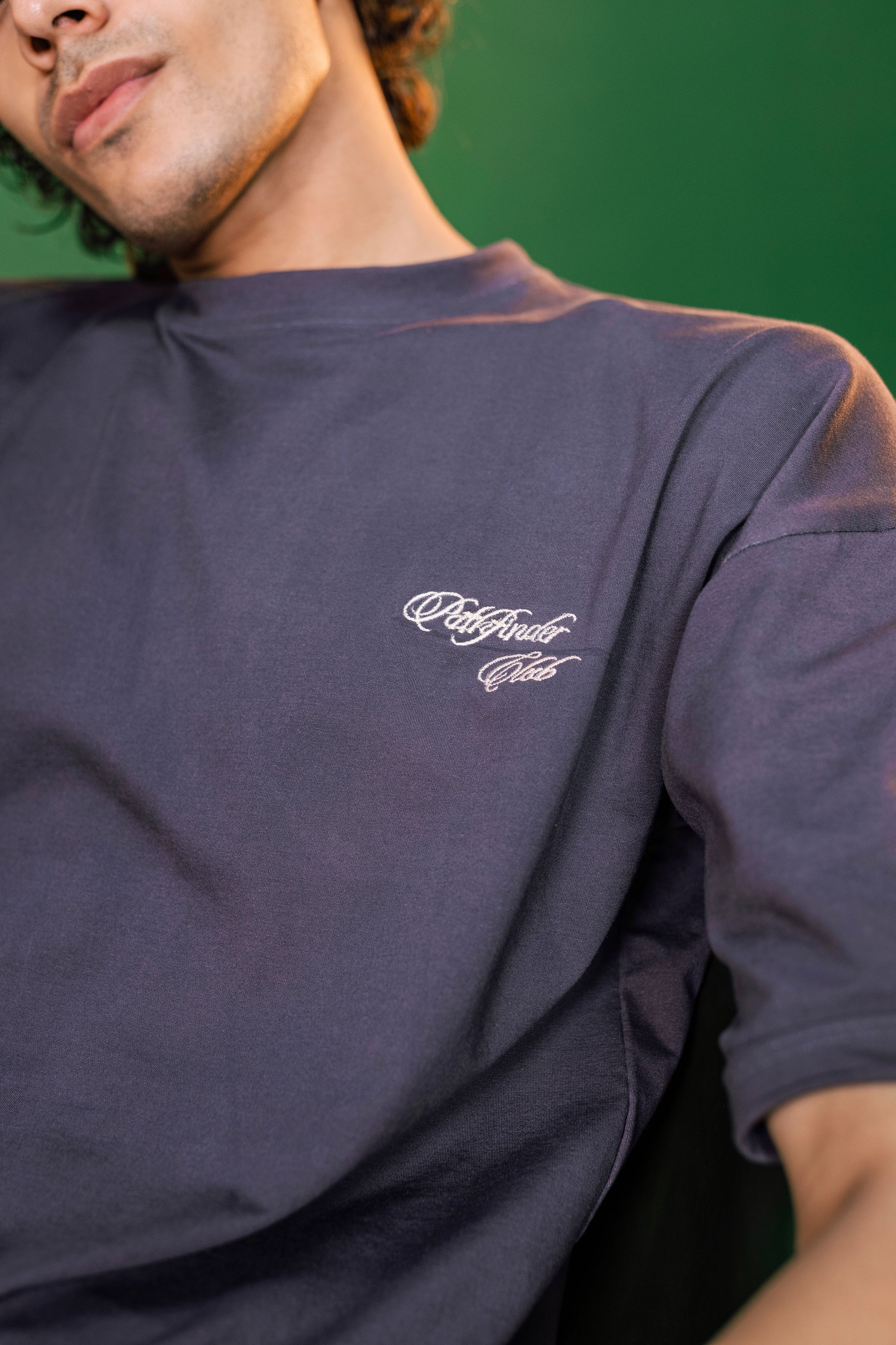 Pathfinder Club Embroidered Oversized T-Shirt – Onyx