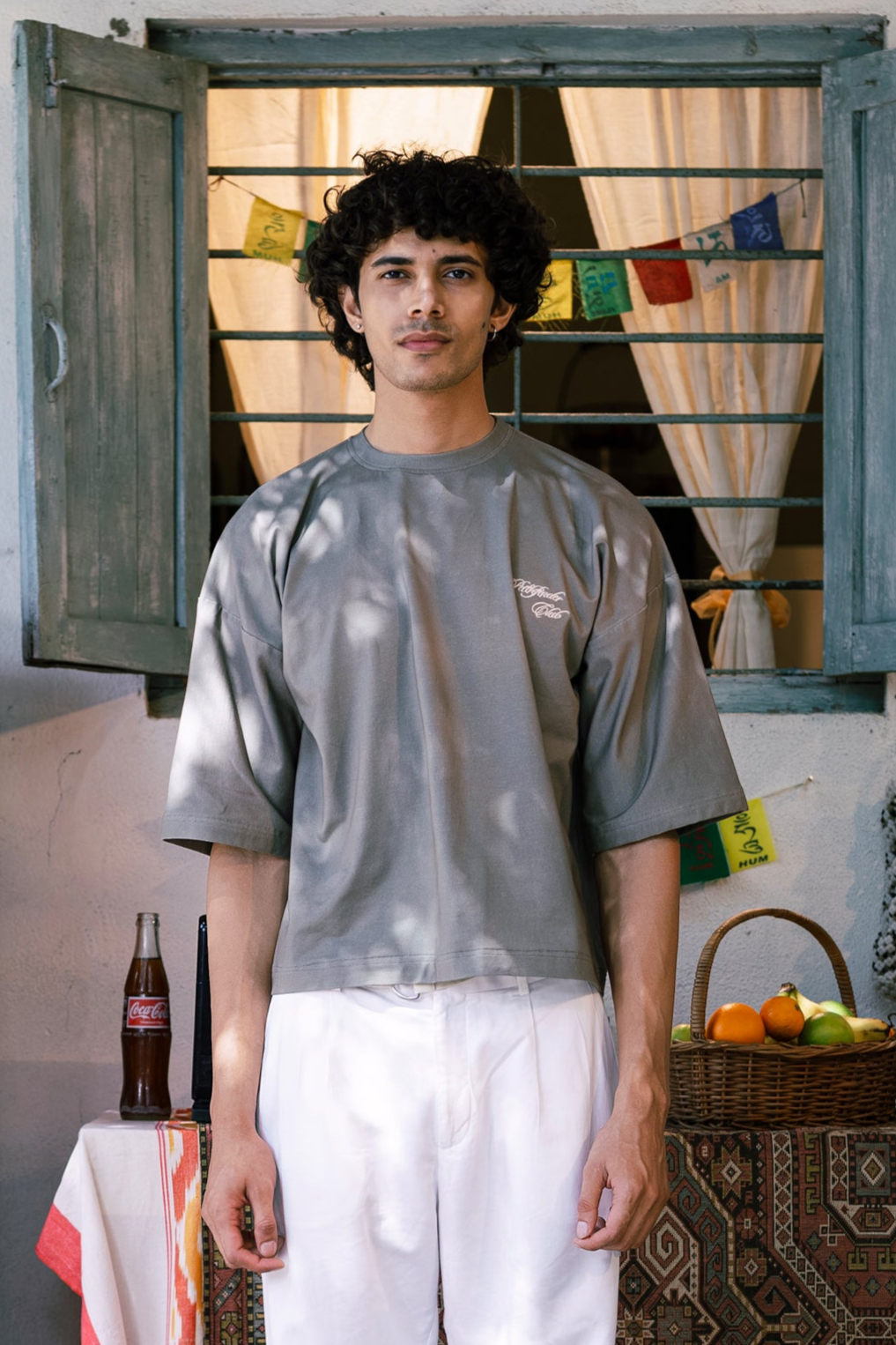 Pathfinder Club Embroidered Oversized T-Shirt – Muted Moss