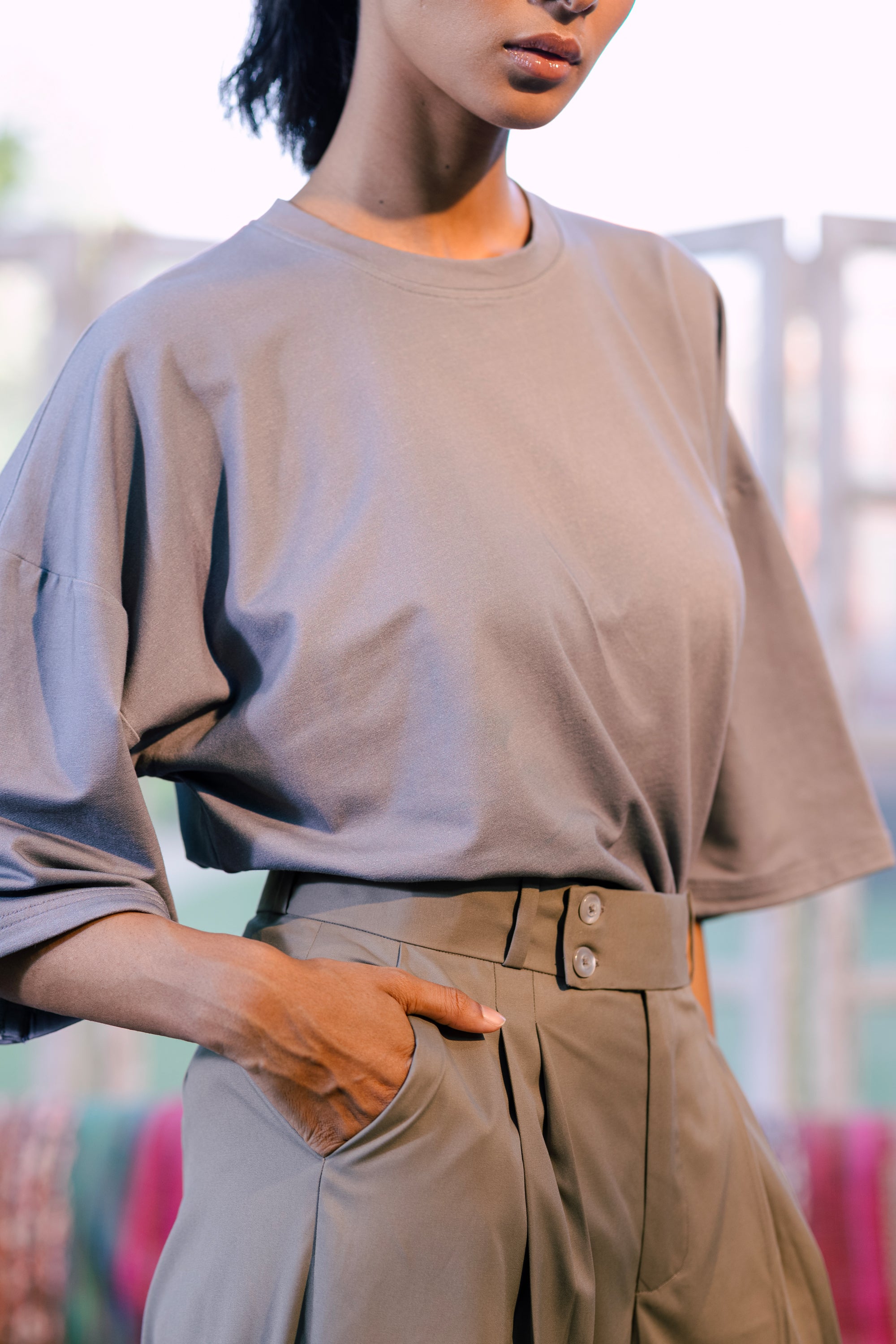 Pathfinder Club Pleated Korean Pants – Granite Dust