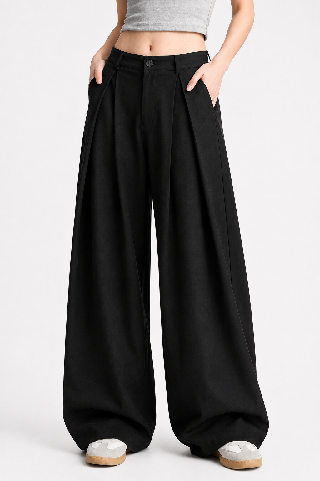 The Aria Wide Pleated Trousers