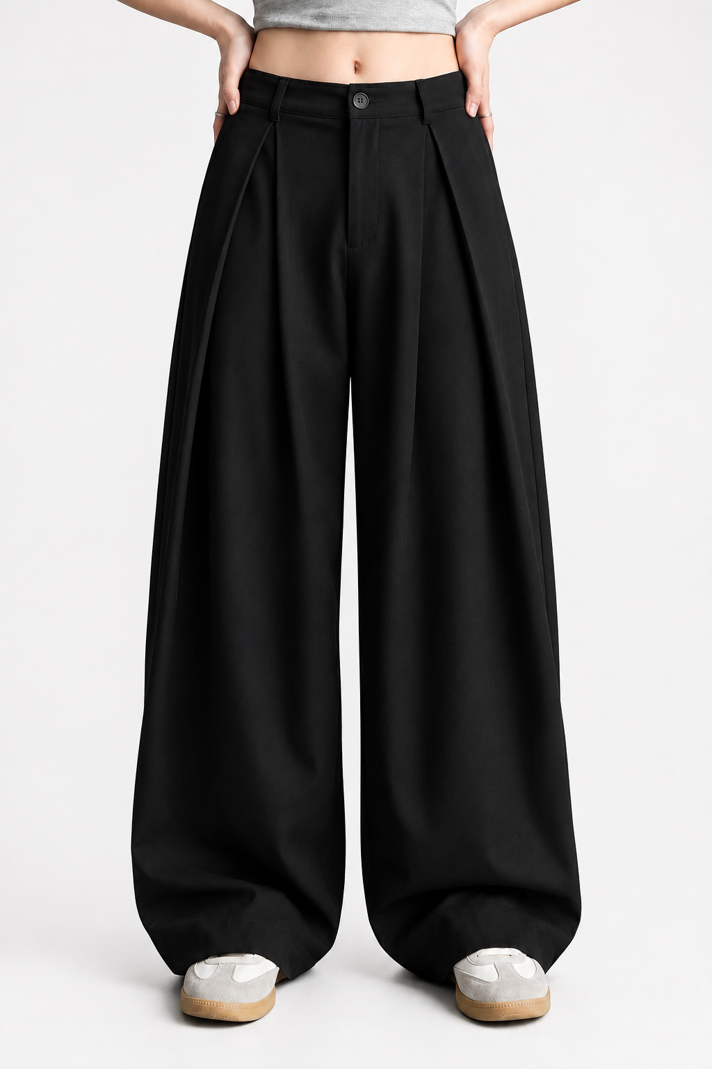 The Aria Wide Pleated Trousers