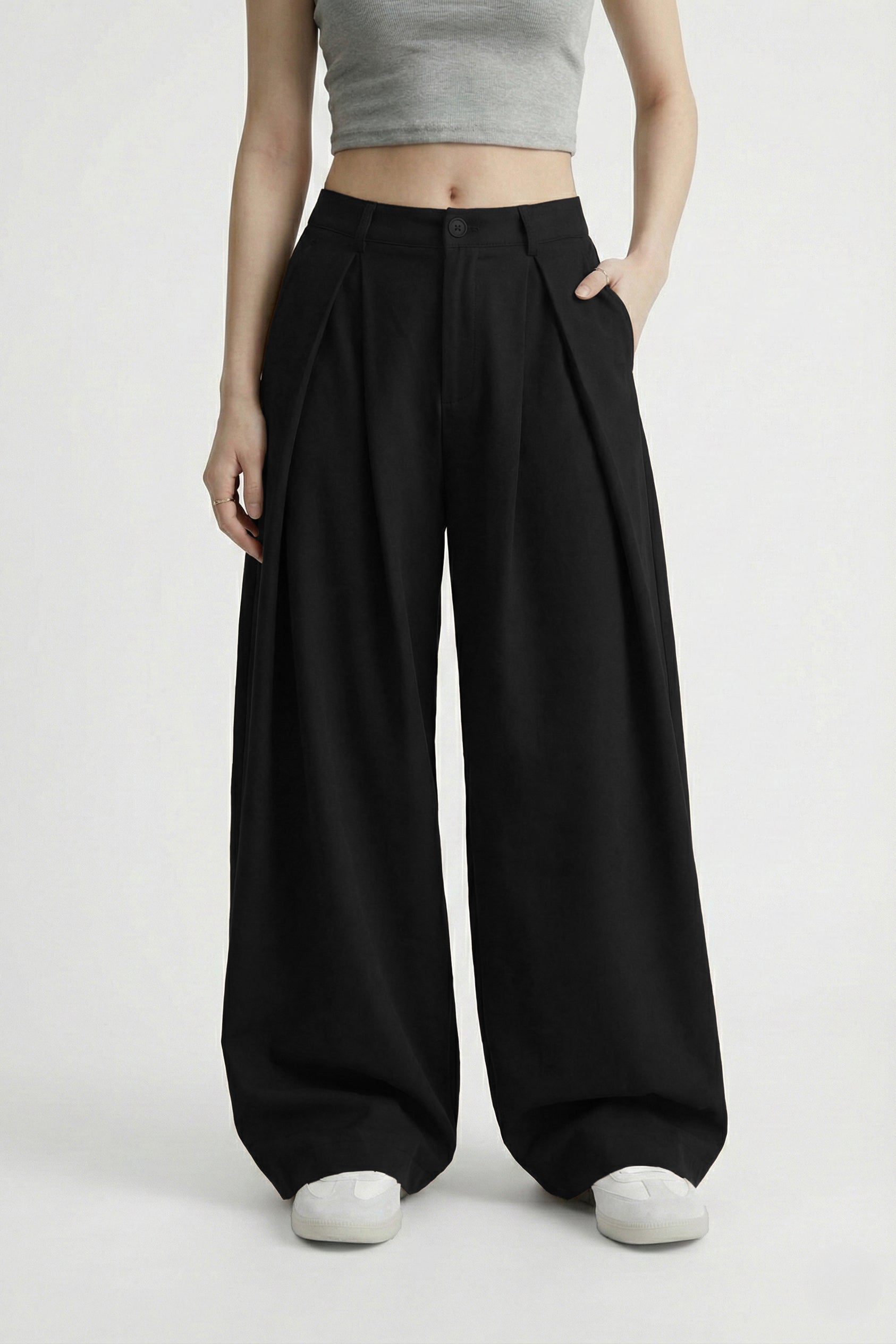 The Aria Wide Pleated Trousers